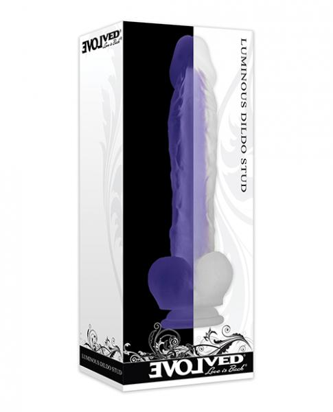 Evolved Luminous Dildo Stud Non Vibrating Purple