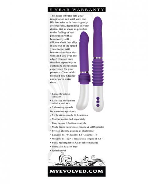 Infinite Thrusting Sex Machine Purple Vibrator