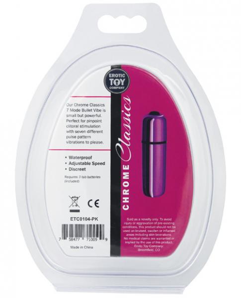 Etc Chrome Classics 7 Mode Bullet Vibrator Pink