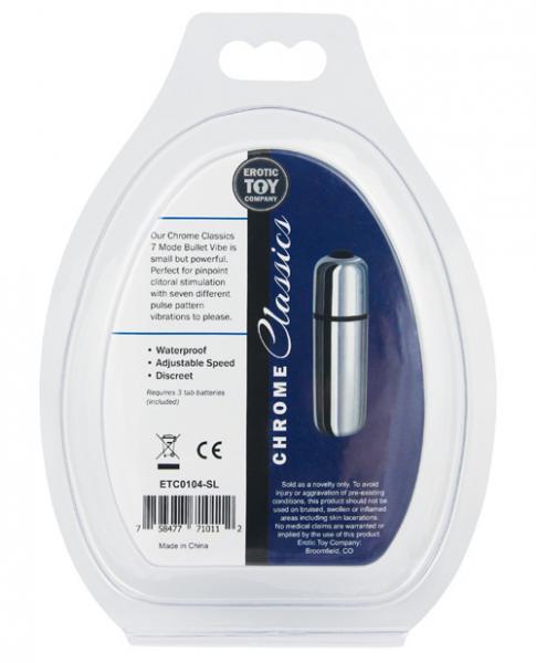 Etc Chrome Classics 7 Mode Bullet Vibrator Silver
