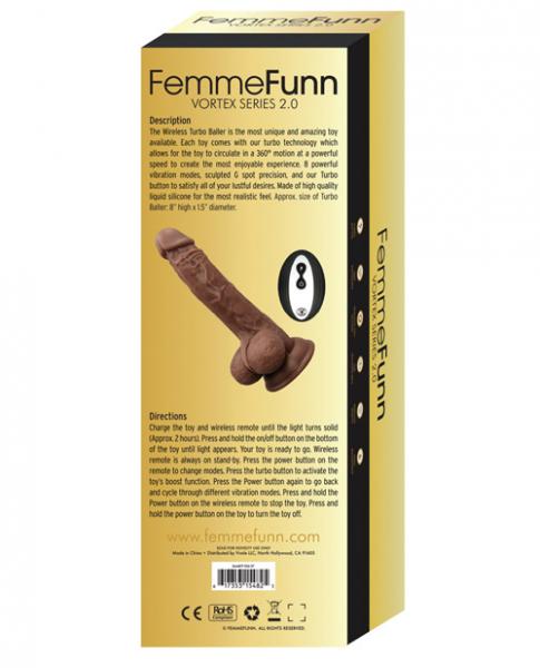 Femmefunn Wireless Turbo Baller 2.0 Brown Vibrator