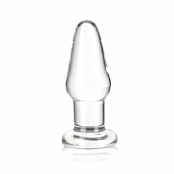 Glas 3.5 Inches Glass Butt Plug Clear