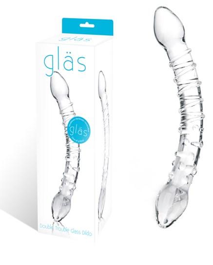 Glas Double Trouble Glass Dildo Clear