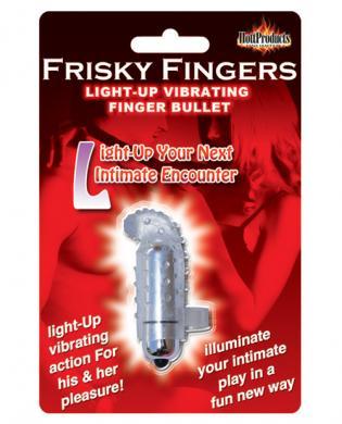 Frisky Finger Light Up Vibrating Finger Bullet Clear