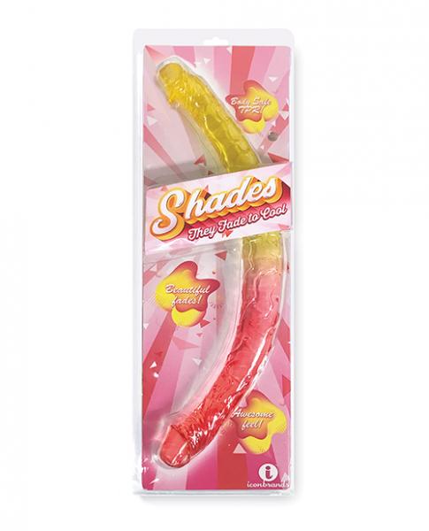 Shades Jelly Tpr Gradient Double Dong Pink/Yellow