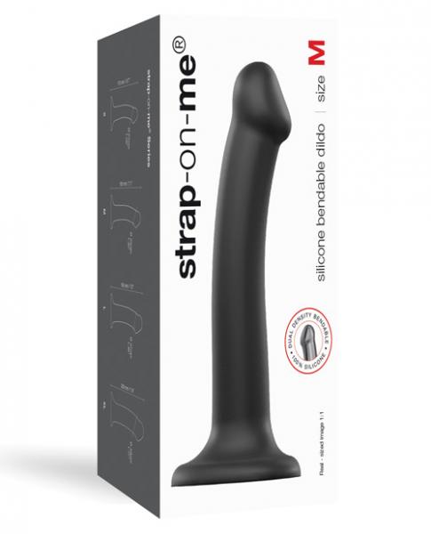 Strap On Me Silicone Bendable Dildo Medium Black