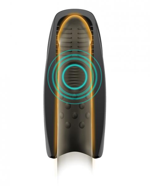 Man Wand Heat & Vibration Pulsion Black Stroker