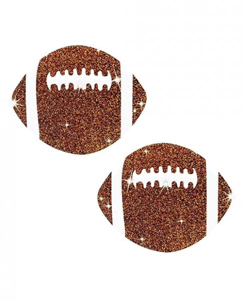 Neva Nude Football Glitter Pasties Brown O/S