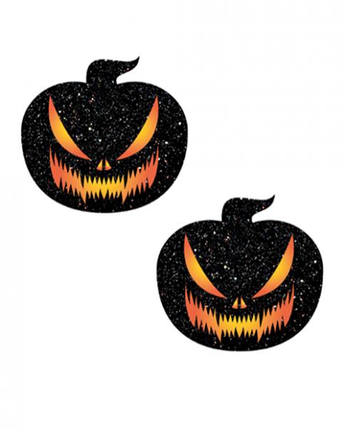 Neva Nude Black Light Jack O Lantern Pasties Orange/Black O/S