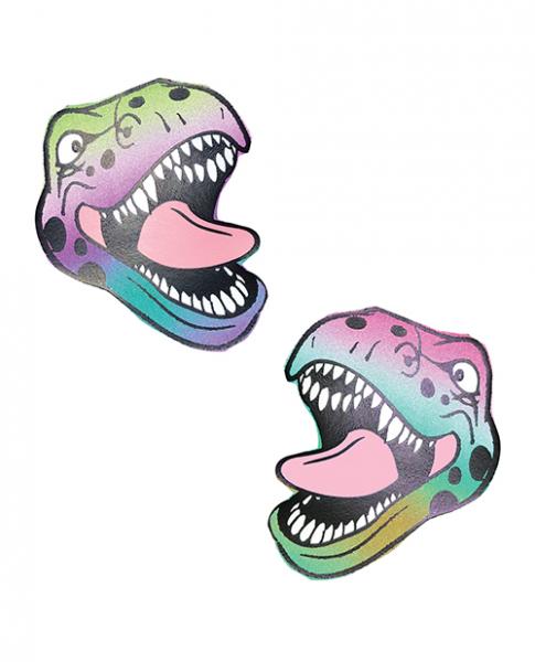 Neva Nude Reflective Dinosaur Pasties Rainbow O/S