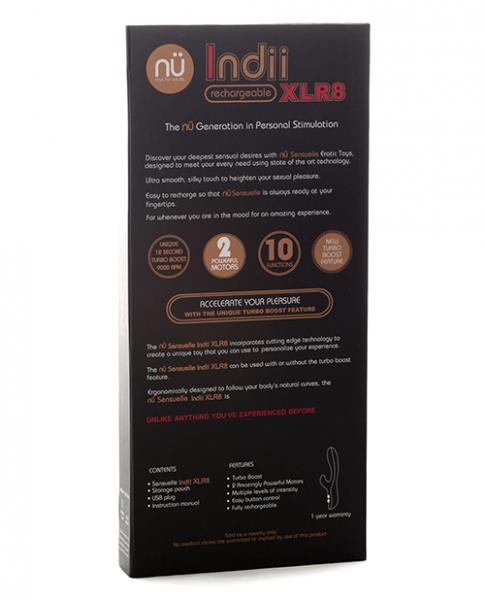 Sensuelle Indii Xlr8 Electric Blue Rabbit Vibrator