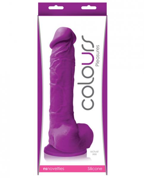 Colours Pleasures 8 Inches Silicone Dildo Purple