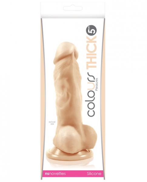 Colours Pleasures Thick 5 Inches Dildo White