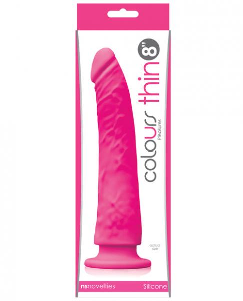Colours Pleasures Thin 8 Inches Dildo Pink