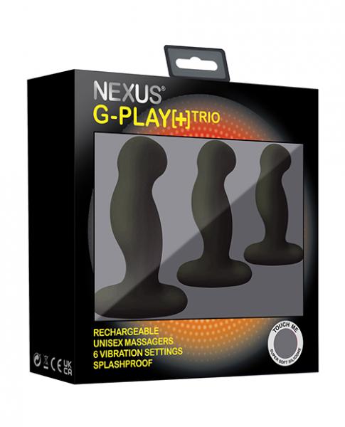 Nexus G Play Trio Rechargeable Massagers Black