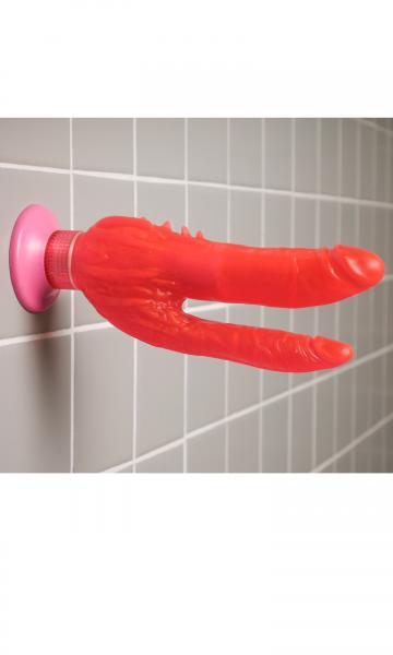 Waterproof Wall Bangers Double Penetrator Pink