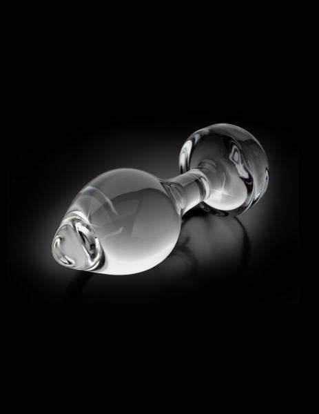 Icicles No 44 Glass Anal Plug 2.5 Inch Clear