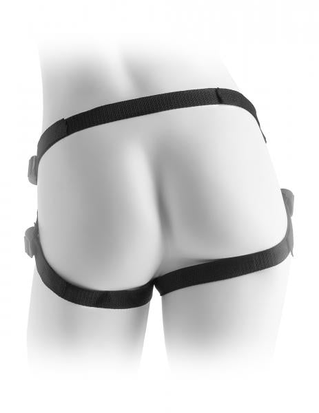 Vibrating Plush Harness Black O/S