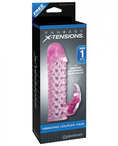 Fantasy Vibrating Couples Cage Pink