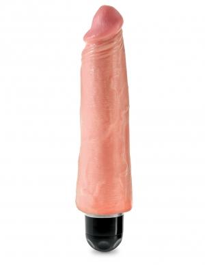 King Cock 8 Inches Vibrating Stiffy Beige