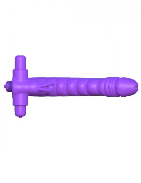 Fantasy C Ringz Silicone Dp Rabbit Vibrator Purple