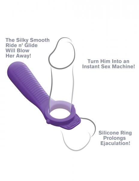 Fantasy C Ringz Ride N Glide Couples Ring Purple