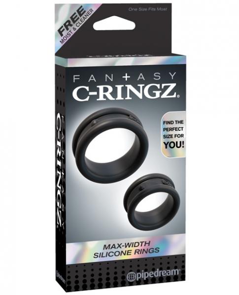 Fantasy C Ringz Max Width Silicone Rings Black