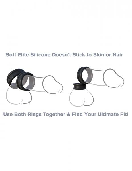 Fantasy C Ringz Max Width Silicone Rings Black
