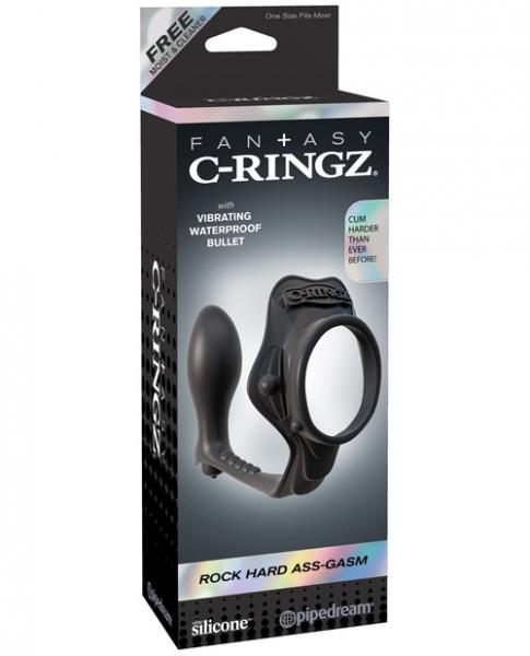 Rock Hard Ass Gasm Vibrating Ring Black
