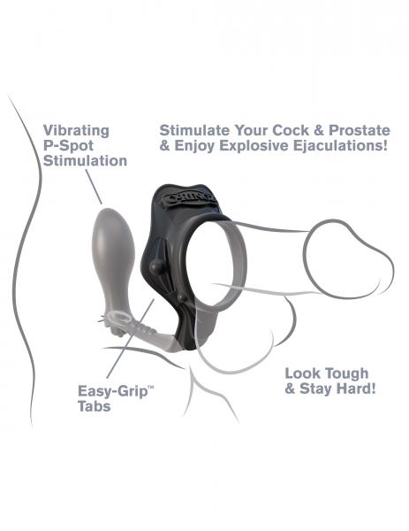 Rock Hard Ass Gasm Vibrating Ring Black