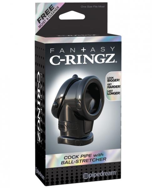 Fantasy C Ringz Cock Pipe Ball Stretcher Black