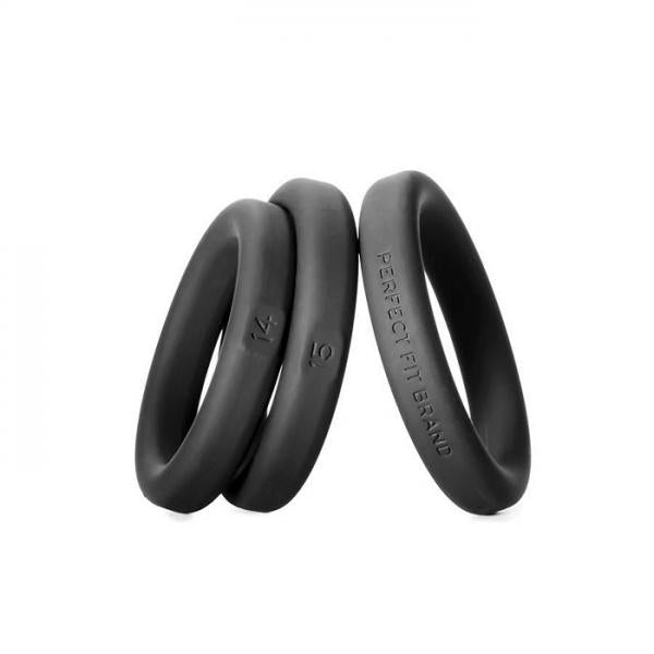 Xact Fit Cockring 3 Ring Kit S/M Black