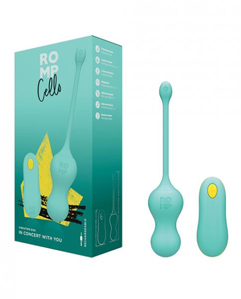 Romp Cello Remote Control G Spot Vibrating Egg Blue