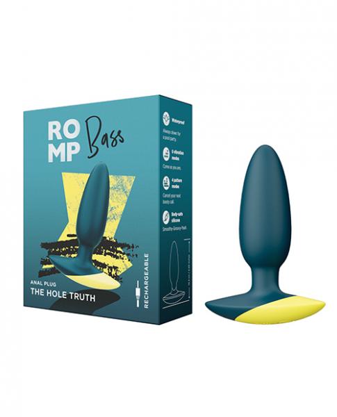 Romp Bass Vibrating Anal Plug Teal