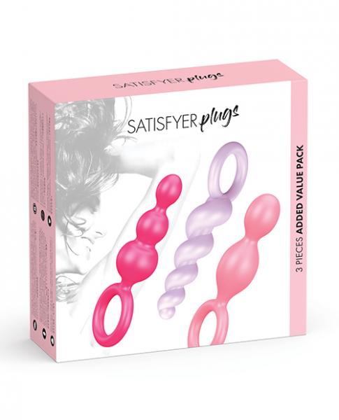 Satisfyer Plugs 3 Piece Value Pack Assorted Colors