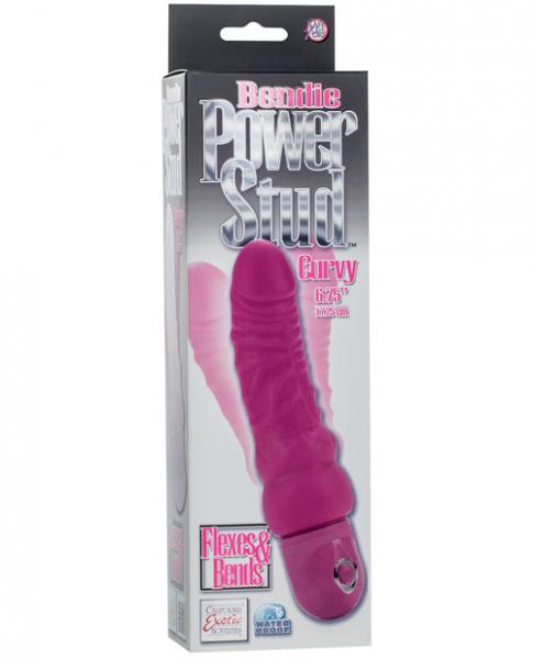 Bendie Power Stud Curvy 6.75" Pink Vibrator