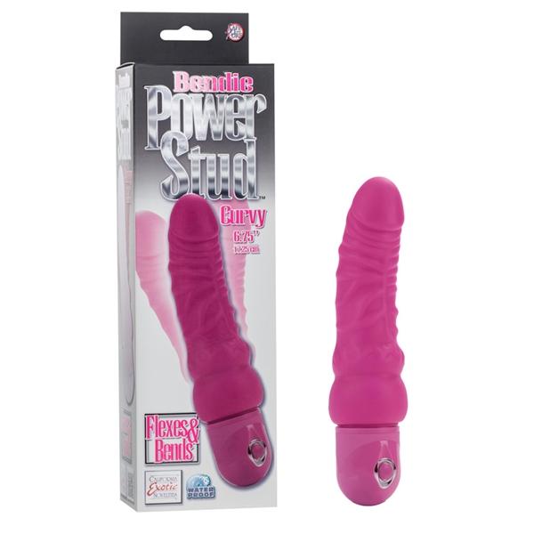 Bendie Power Stud Curvy 6.75" Pink Vibrator