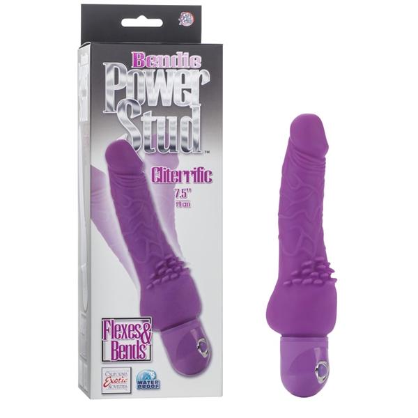 Bendie Power Stud Cliterrific Waterproof Vibrator Purple