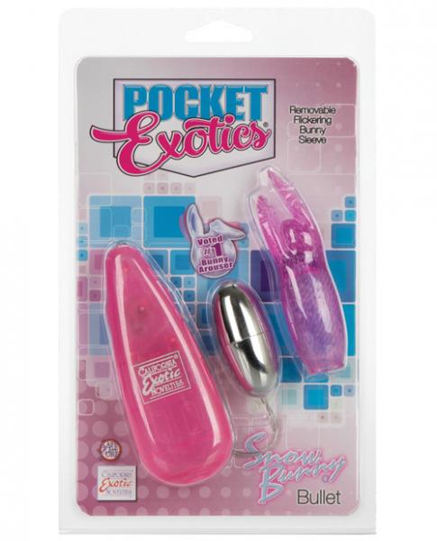 Pocket Exotics Snow Bunny Bullet Pink Vibrator