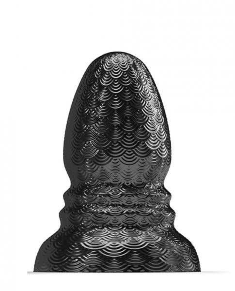 665 Stretch'r Ripple Butt Plug L Black Metallic