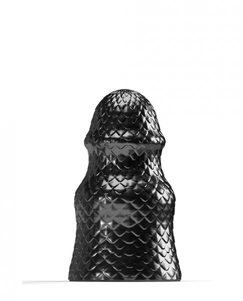 665 Stretch'r Scaly Butt Plug M Black Metallic