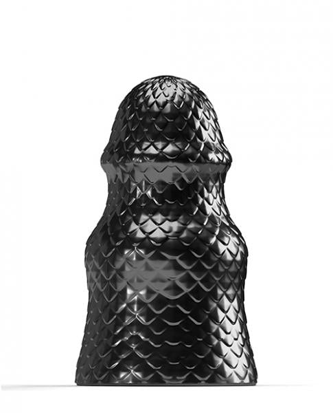 665 Stretch'r Scaly Butt Plug L Black Metallic