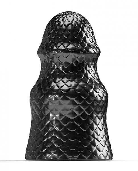 665 Stretch'r Scaly Butt Plug Xl Black Metallic