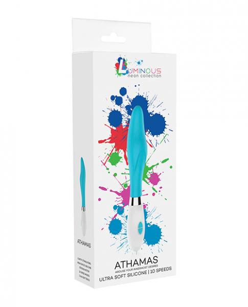 Shots Luminous Athamas Silicone 10 Speed Vibrator Turquoise