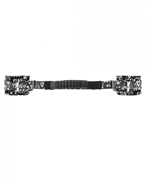 Printed Handcuffs Love Street Art Fashion With Handle Black