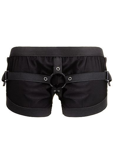Realrock Boxer With Harness Black O/S