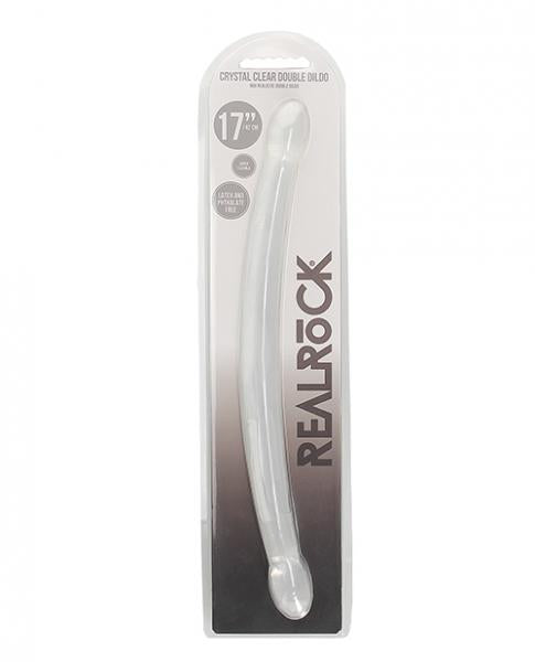 Shots Realrock Crystal Clear 17" Double Dildo Transparent