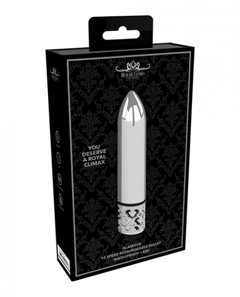 Shots Royal Gem Glamour Rechargeable Bullet Silver