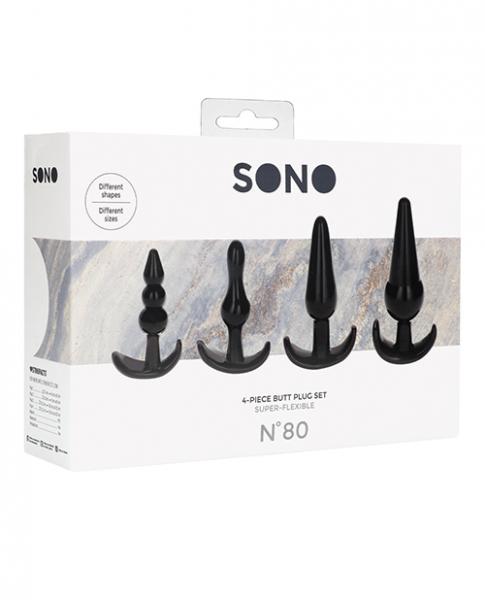 Shots Sono No. 8 Butt Plug Black Set Of 4