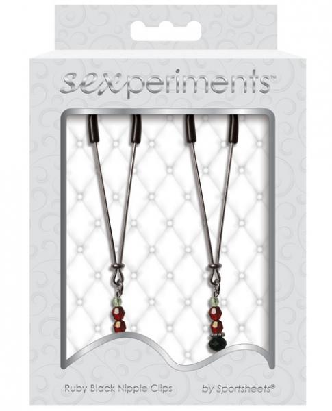 Sexperiments Ruby Black Nipple Clamps